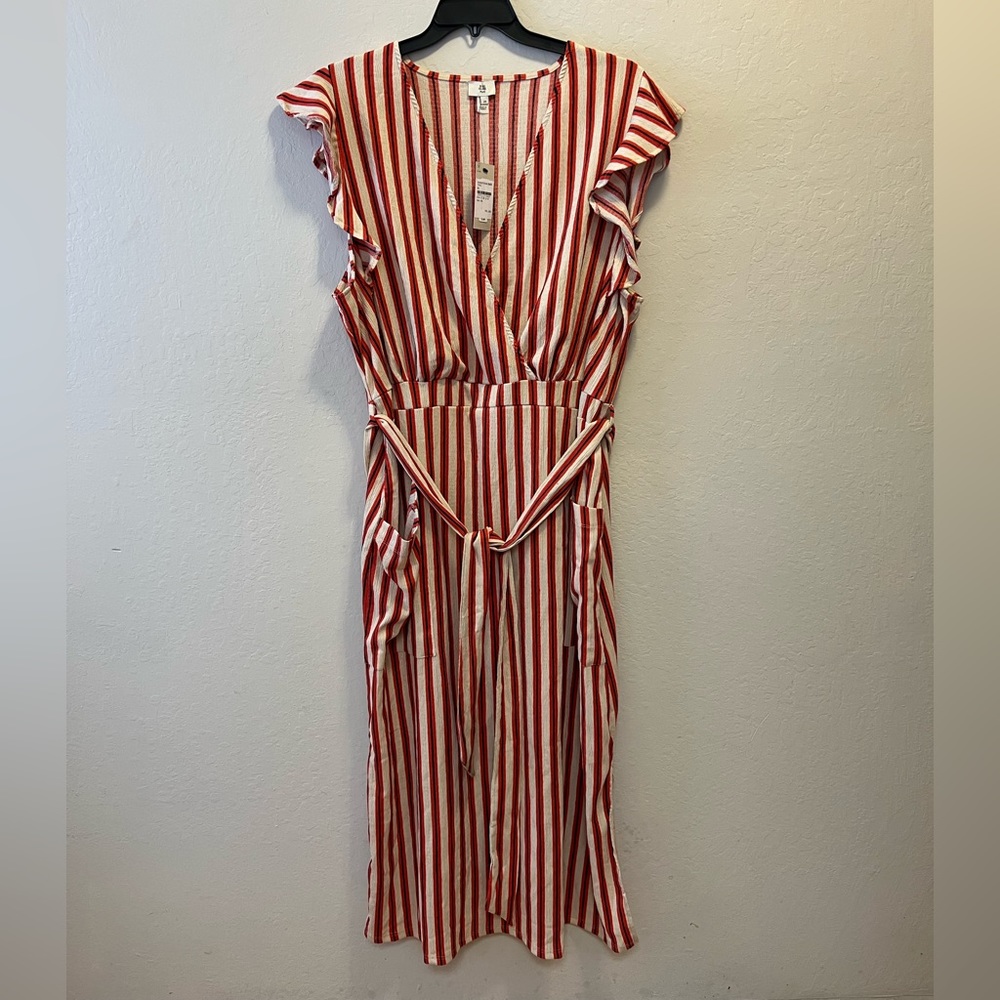 NWT River Island 22 US/26 UK maxi dress with vertical stripes.